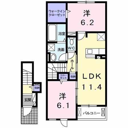 ル　ソレイユ　アスカ　Sの物件間取画像